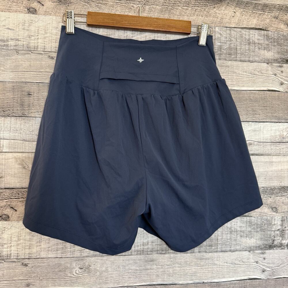 Halara SoftlyZero Airy High Waisted 2-in-1 Yoga Shorts 5'' Blue L Long NWT - Picture 2 of 9